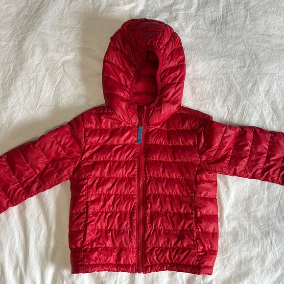 Red Hooded Puffer Jacket - Picture 1 of 6